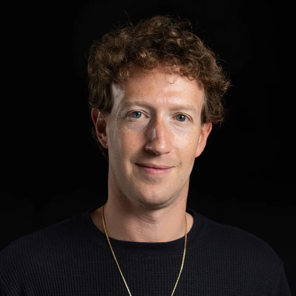 Meta 투자자 관계 사이트의 Mark Zuckerberg 공식 사진