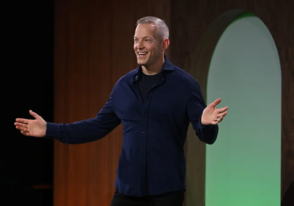 Spotify leader Gustav Söderström speaking at Investor Day